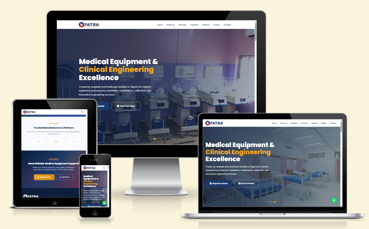 Fatramedical Equipment Services website
